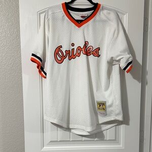 Mitchell & Ness White and Orange Orioles Jersey